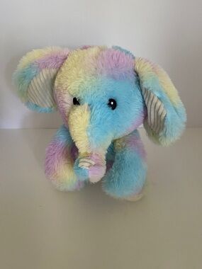 Spark Create Imagine Elephant Plush Pastel Stuffed Animal Baby Toy 9" Rattle